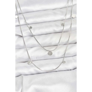 Erb 316L Çelik Zincir Gümüş Renk Pullu Kadın Kolye