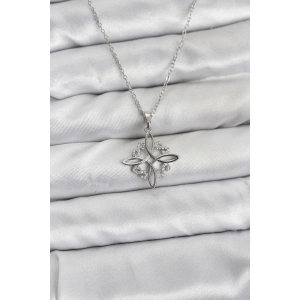 Erb 316L Çelik Zincir Gümüş Renk Sonsuzluk Model Zirkon Taşlı Kadın Kolye