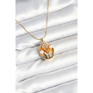 Erb 316L Çelik Zincir Kelebek Model Sanatsal Portre Kadın Kolye