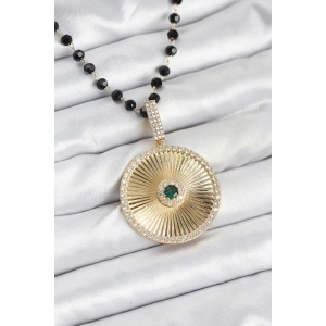 Erb 316L Çelik Zincir Kristal Boncuklu Kadın Kolye