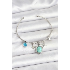 Erb Caretta Caretta Charmlı Gümüş Renk Kadın Bileklik