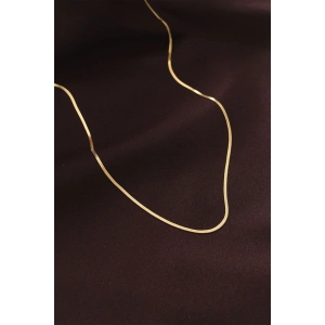 Erb Çelik Gold Renk 60 Cm İnce İtalyan Zincir Kolye