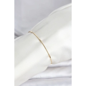 Erb CM 14K Gold Renk Barlı Yılan Zincir Model Kadın Bileklik