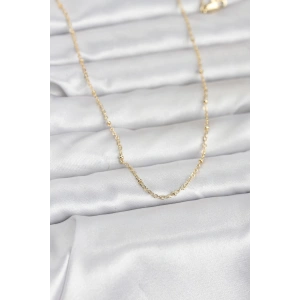 Erb CM 14K Gold Renk Burgu Model 60 Cm Kadın Kolye