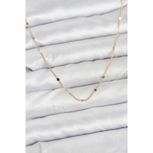 Erb CM 14K Gold Renk Ezme Pul Model 60 Cm Kadın Kolye