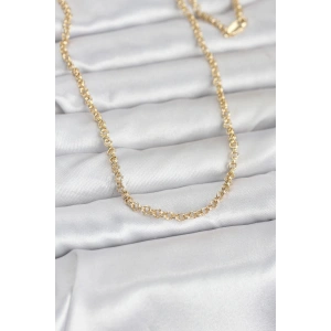 Erb CM 14K Gold Renk Halka Zincir Model 60 Cm Kadın Kolye