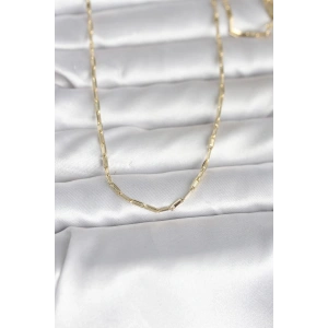 Erb CM 14K Gold Renk İnce Ataç Zincir Model 60 Cm Kadın Kolye