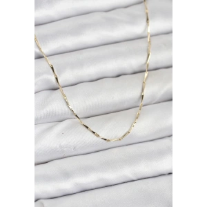 Erb CM 14K Gold Renk İnce Kesim Çubuk Model Zincir Kadın Kolye
