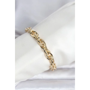 Erb CM 14K Gold Renk Kalın Burgu Zincirli Model Kadın Bileklik