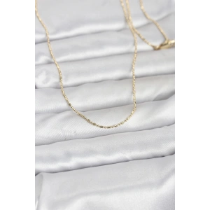 Erb CM 14K Gold Renk Parçalı Topçuk Model 60 Cm Kadın Kolye