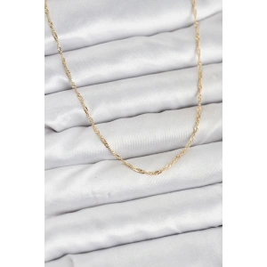 Erb CM 14K Gold Renk Pirinç Ezme Burgu Model Kadın Kolye