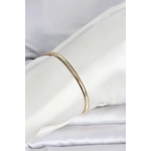 Erb CM 14K Gold Renk Yassı Yılan Zincir Model Kadın Bileklik