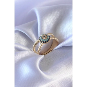 Erb Gold Renk Nazar Boncuk Model Kadın Yüzük