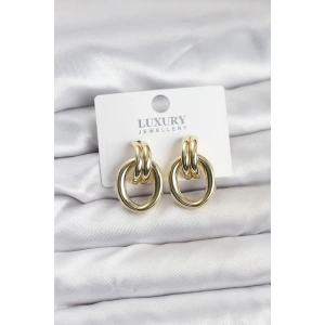 Erb Gold Renk Pirinç Vintage Kadın Küpe