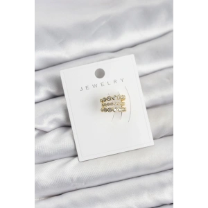 Erb Gold Renk Zirkon Taşlı Pirinç Kıkırdak Earcuff Küpe