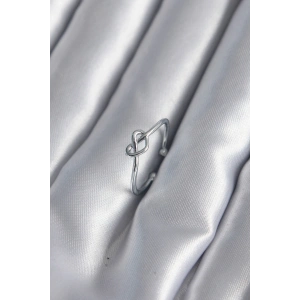 Erb Gümüş Renk Düğüm Kalp Model Kadın Yüzük