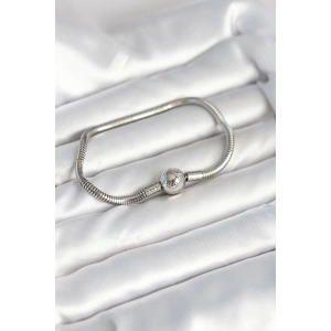 Erb Gümüş Renk Pirinç Charm Bileklik