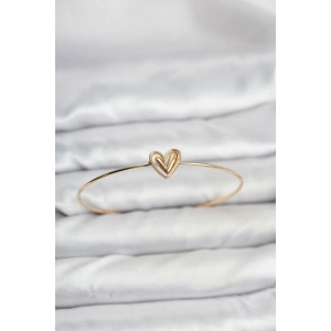 Erb Kalp Model Gold Renk Bileklik