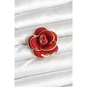 Erb Kırmızı Gül Model Broş