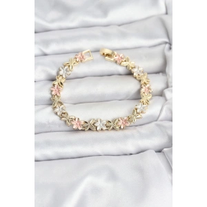 Erb Lotus Model Pirinç Gold Ve Pembe Renk Kadın Bileklik