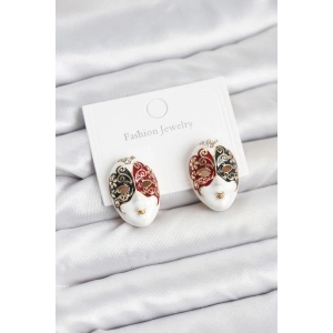 Erb Maske Model Pirinç Kadın Küpe