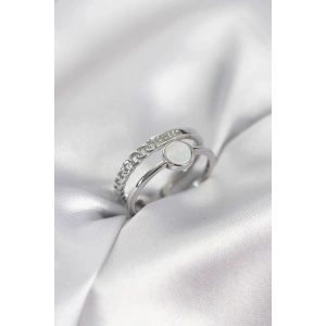 Erb Minimal Queen Yazılı Gümüş Renk Pirinç Kadın Yüzük