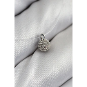 Erb Misineli Topcuk Model Gümüş Renk Hayalet Kolye