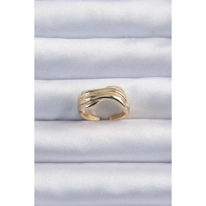 Erb Pirinç Altın Renk Kıvrımlı Ayarlanabilir Yüzük