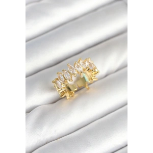 Erb Pirinç Arpa Baget Zirkon Taşlı Kadın Yüzük