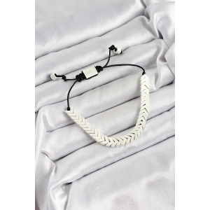 Erb Pirinç Asansörlü Beyaz Juju Kadın Bileklik