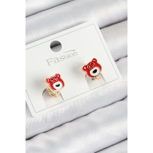 Erb Pirinç Ayıcık Model Gold Renk Çocuk Küpe