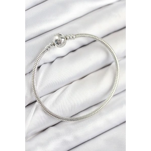 Erb Pirinç Charm Topcuk Model Gümüş Renk Kadın Bileklik