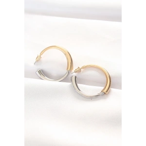 Erb Pirinç Çift Renk Halka Küpe