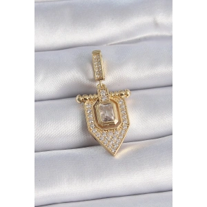 Erb Pirinç Gold Renk Baget Zirkon Taşlı Ajda Charm
