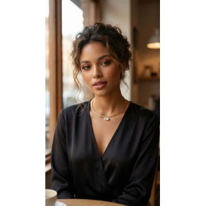 Erb Pirinç Gold Renk Choker Model Zirkon Taşlı Kadın Kolye