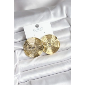 Erb Pirinç Gold Renk Circle Model Kadın Küpe