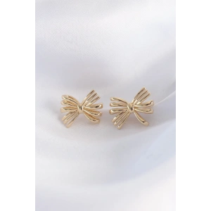 Erb Pirinç Gold Renk Fiyonk Küpe