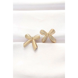 Erb Pirinç Gold Renk Fiyonk Küpe