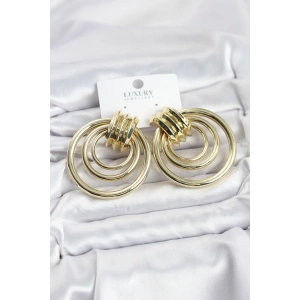 Erb Pirinç Gold Renk Halka Model Vintage Kadın Küpe