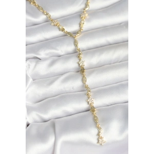 Erb Pirinç Gold Renk Kadın Manifest Kolye