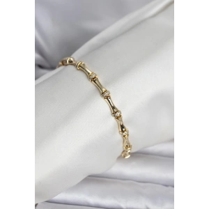 Erb Pirinç Gold Renk Kemik Model Kadın Bileklik