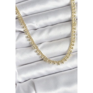 Erb Pirinç Gold Renk Sıralı Topçuk Model Kadın Kolye