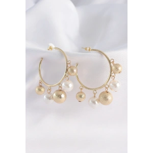 Erb Pirinç Gold Renk Topçuk Model Halka Küpe