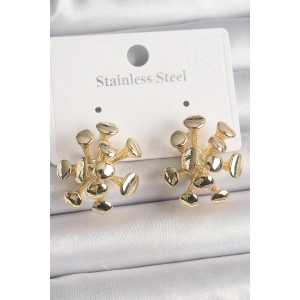 Erb Pirinç Gold Renk Virüs Figür Model Kadın Küpe