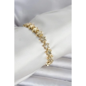 Erb Pirinç Gold Renk Yıldız Model Kadın Bileklik