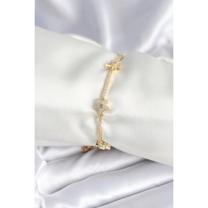 Erb Pirinç Gold Renk Yıldız Model Kadın Bileklik