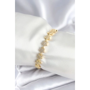 Erb Pirinç Gold Renk Yıldız Model Kadın Bileklik