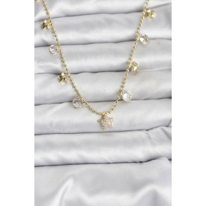 Erb Pirinç Gold Renk Yıldız Model Kadın Kolye