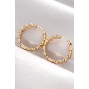 Erb Pirinç Gold Renk Zincir Model Halka Küpe