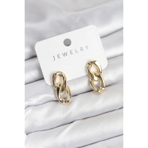 Erb Pirinç Gold Renk Zincir Model Kadın Küpe